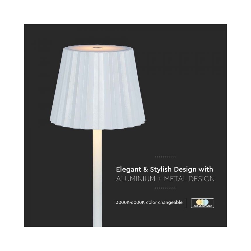 LED Димируема акумулаторна настолна touch лампа LED/4W/5V 3000-6000K 1800 mAh бял