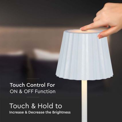 LED Димируема акумулаторна настолна touch лампа LED/4W/5V 3000-6000K 1800 mAh бял