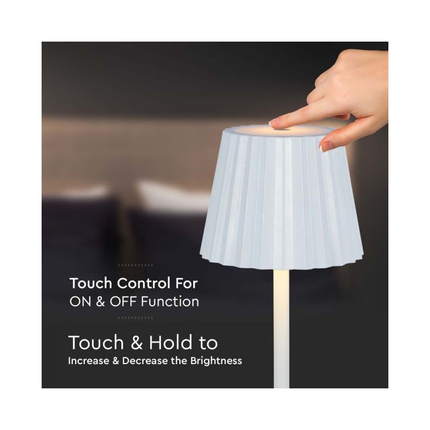 LED Димируема акумулаторна настолна touch лампа LED/4W/5V 3000-6000K 1800 mAh бял