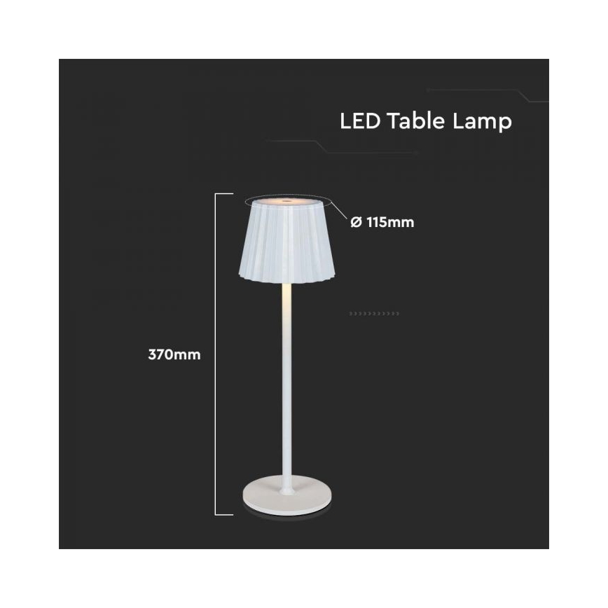LED Димируема акумулаторна настолна touch лампа LED/4W/5V 3000-6000K 1800 mAh бял