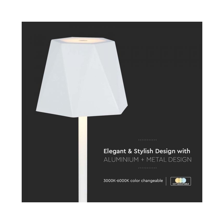 LED Димируема акумулаторна настолна touch лампа LED/4W/5V 3000-6000K 1800 mAh бял