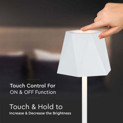 LED Димируема акумулаторна настолна touch лампа LED/4W/5V 3000-6000K 1800 mAh бял