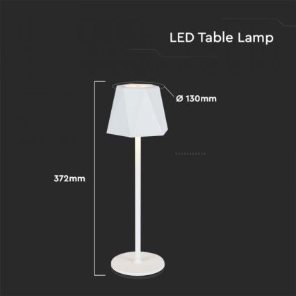 LED Димируема акумулаторна настолна touch лампа LED/4W/5V 3000-6000K 1800 mAh бял