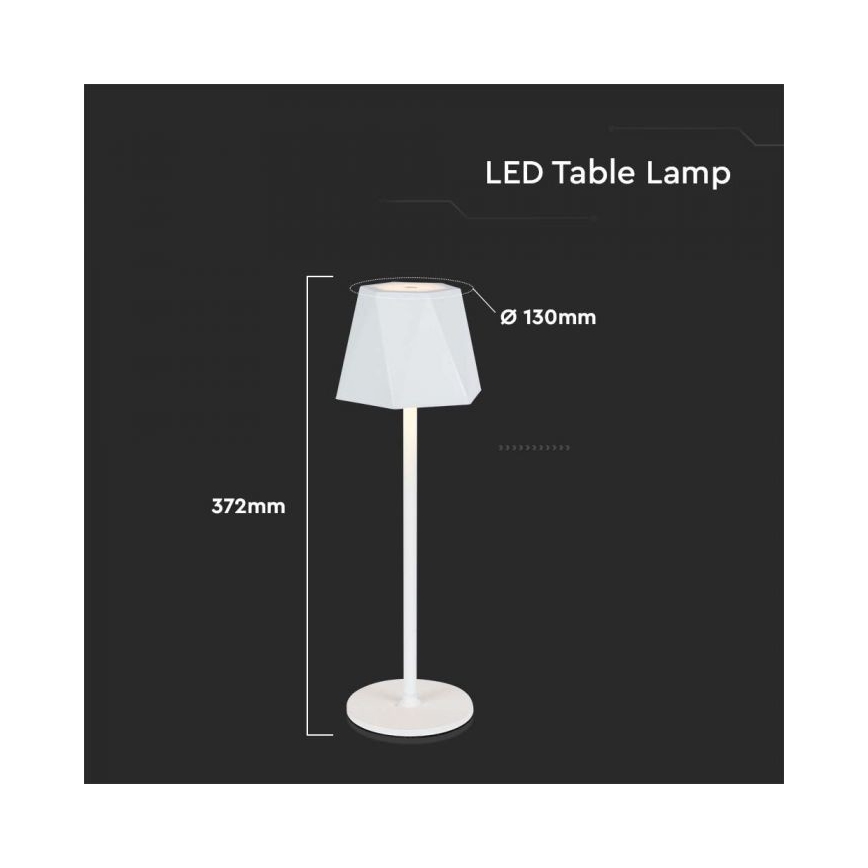 LED Димируема акумулаторна настолна touch лампа LED/4W/5V 3000-6000K 1800 mAh бял