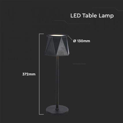 LED Димируема акумулаторна настолна touch лампа LED/4W/5V 3000-6000K 1800 mAh черен
