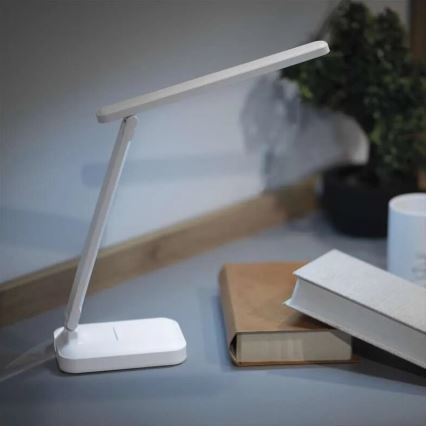 LED Димируема акумулаторна настолна лампа LED/5W/3,7V 3000K/4000K/6500K 800mAh бял