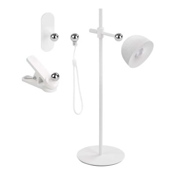 LED Димируема акумулаторна настолна лампа магнитен 4в1 LED/4,2W/3,7V 4000K 1200mAh бял