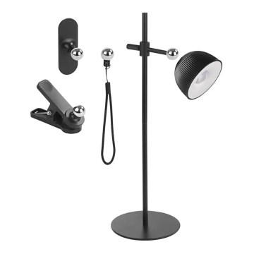 LED Димируема акумулаторна настолна лампа магнитен 4в1 LED/4,2W/3,7V 4000K 1200mAh черен