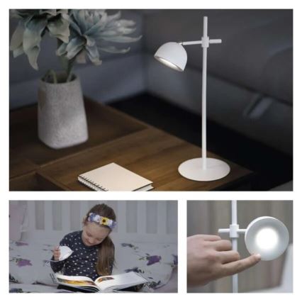 LED Димируема акумулаторна настолна лампа магнитен 4в1 LED/4,2W/3,7V 4000K 1200mAh бял
