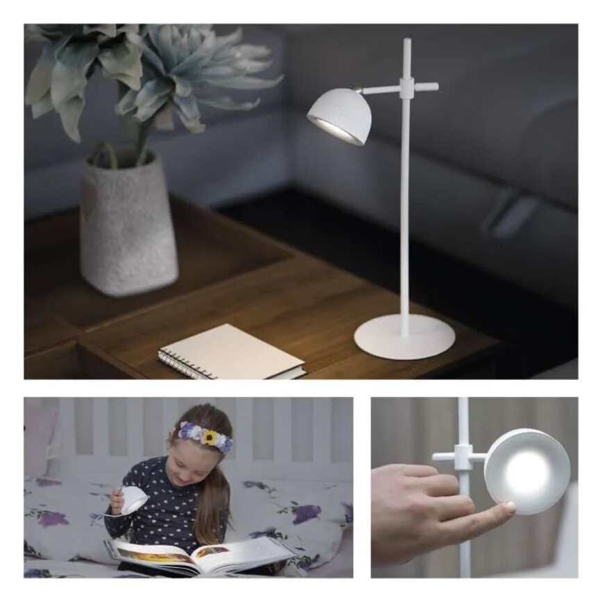 LED Димируема акумулаторна настолна лампа магнитен 4в1 LED/4,2W/3,7V 4000K 1200mAh бял