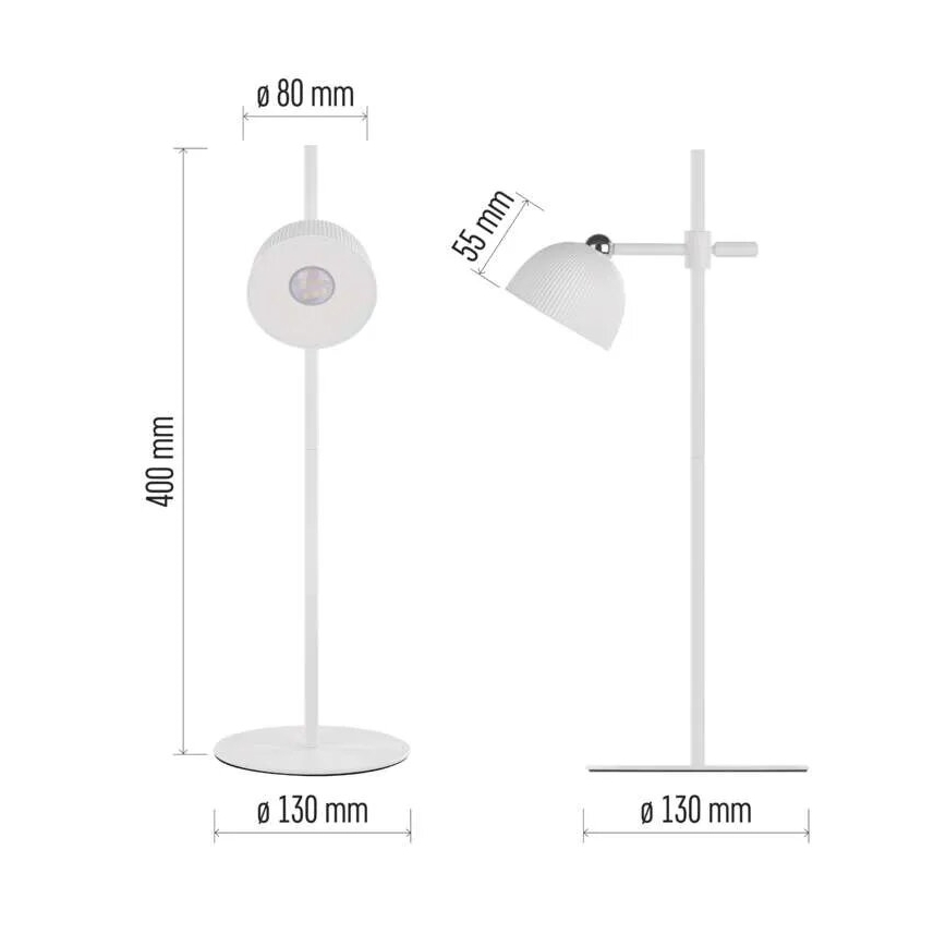 LED Димируема акумулаторна настолна лампа магнитен 4в1 LED/4,2W/3,7V 4000K 1200mAh бял