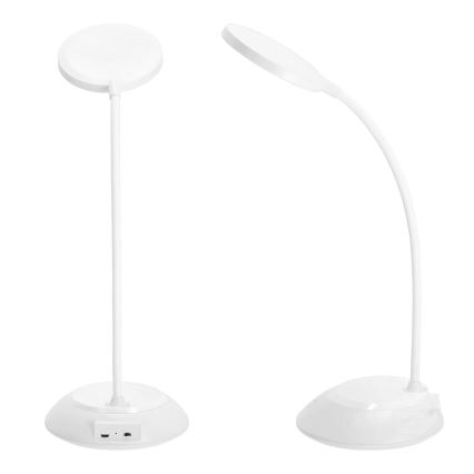 LED Димируема акумулаторна настолна лампа VISUA LED/5W/5V 3000-5000K 1200 mAh бял