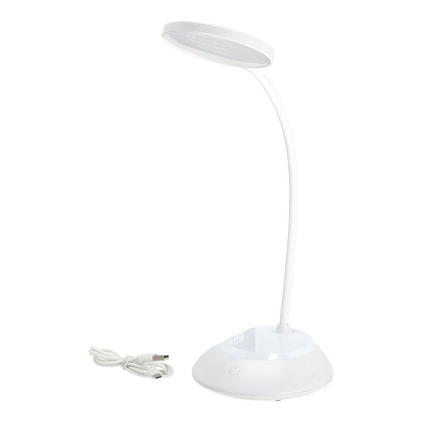 LED Димируема акумулаторна настолна лампа VISUA LED/5W/5V 3000-5000K 1200 mAh бял