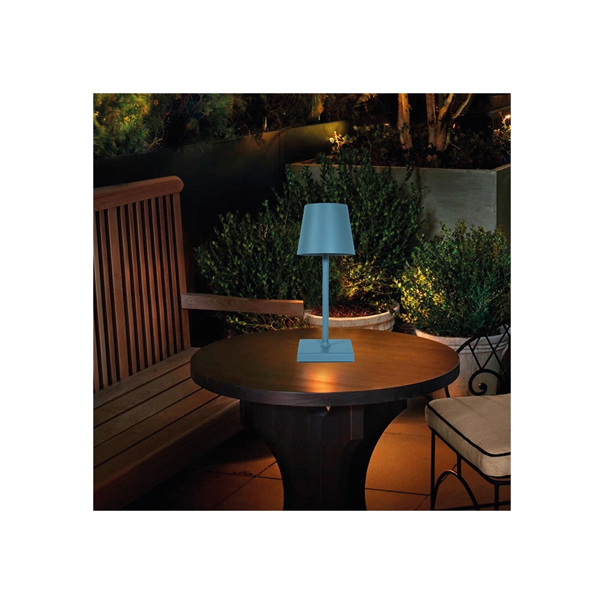 LED Димируема акумулаторна настолна сензорна лампа LED/3,5W/5V 5200mAh син