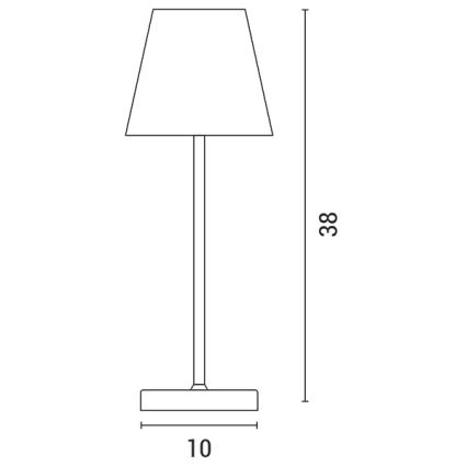 LED Димируема акумулаторна настолна сензорна лампа LED/3,5W/5V 5200mAh син