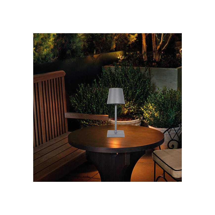 LED Димируема акумулаторна настолна сензорна лампа LED/3,5W/5V 5200mAh сив