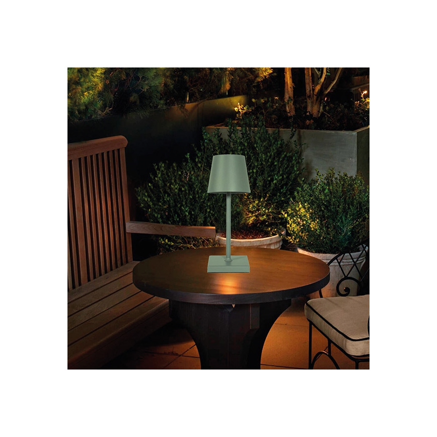 LED Димируема акумулаторна настолна сензорна лампа LED/3,5W/5V 5200mAh зелен