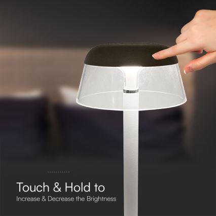 LED Димируема акумулаторна настолна сензорна лампа LED/3W/5V 3000-6000K 1800 mAh бял