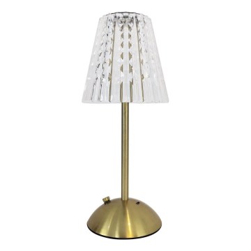 LED Димируема акумулаторна настолна touch лампа ELBA LED/1,6W/800 mAh 3000/4000/6000K златист/прозрачен