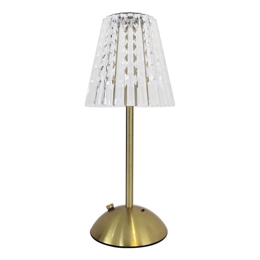 LED Димируема акумулаторна настолна touch лампа ELBA LED/1,6W/800 mAh 3000/4000/6000K златист/прозрачен