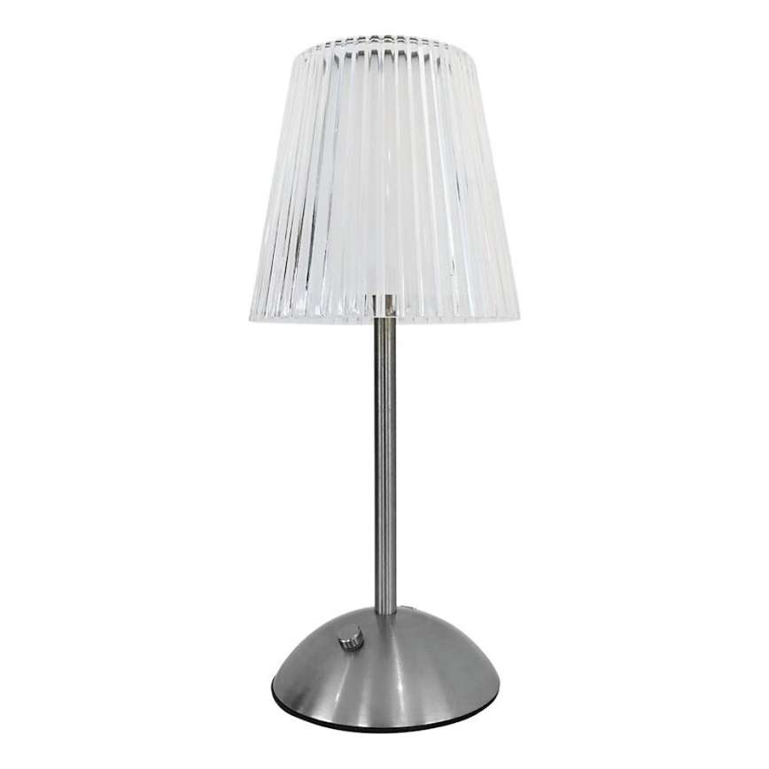 LED Димируема акумулаторна настолна touch лампа ELBA LED/1,6W/800 mAh матов хром/прозрачен