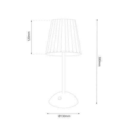 LED Димируема акумулаторна настолна touch лампа ELBA LED/1,6W/800 mAh матов хром/прозрачен