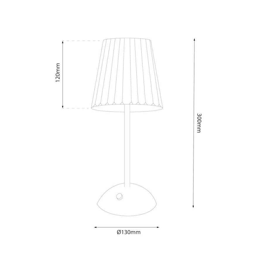 LED Димируема акумулаторна настолна touch лампа ELBA LED/1,6W/800 mAh матов хром/прозрачен