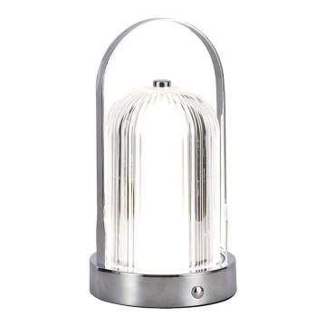 LED Димируема акумулаторна настолна touch лампа LED/1W/5V 3000-6000K 1800 mAh матов хром