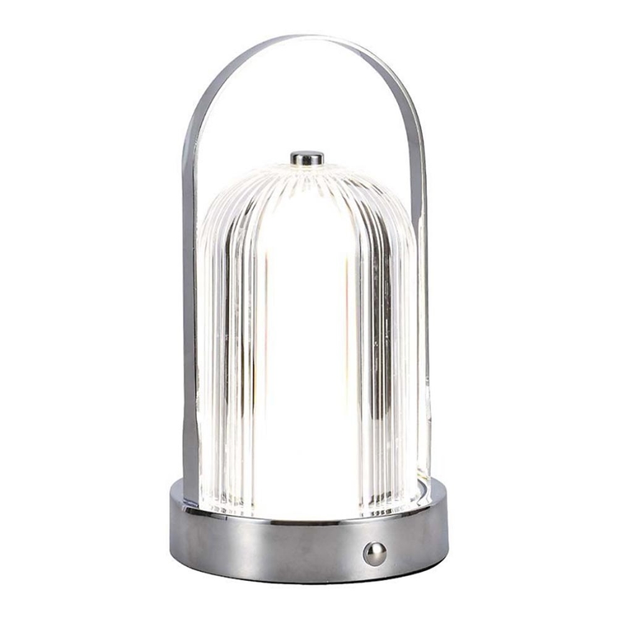 LED Димируема акумулаторна настолна touch лампа LED/1W/5V 3000-6000K 1800 mAh матов хром
