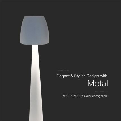 LED Димируема акумулаторна настолна touch лампа LED/3W/5V 3000-6000K 1800 mAh бял