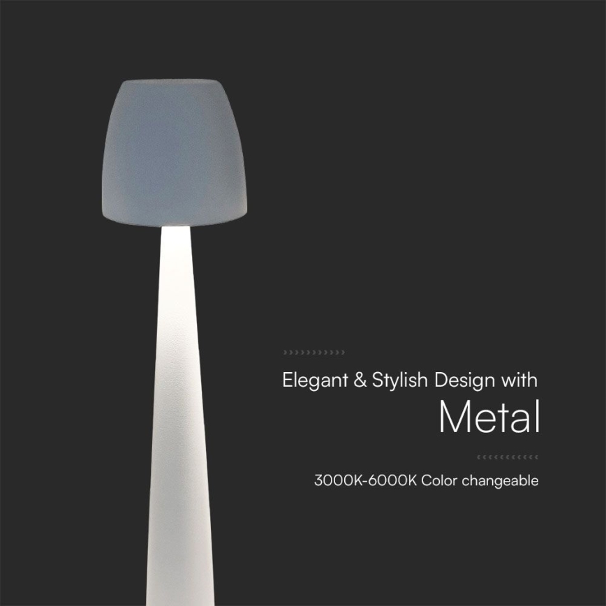 LED Димируема акумулаторна настолна touch лампа LED/3W/5V 3000-6000K 1800 mAh бял