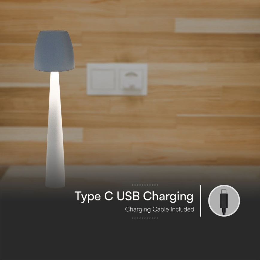 LED Димируема акумулаторна настолна touch лампа LED/3W/5V 3000-6000K 1800 mAh бял