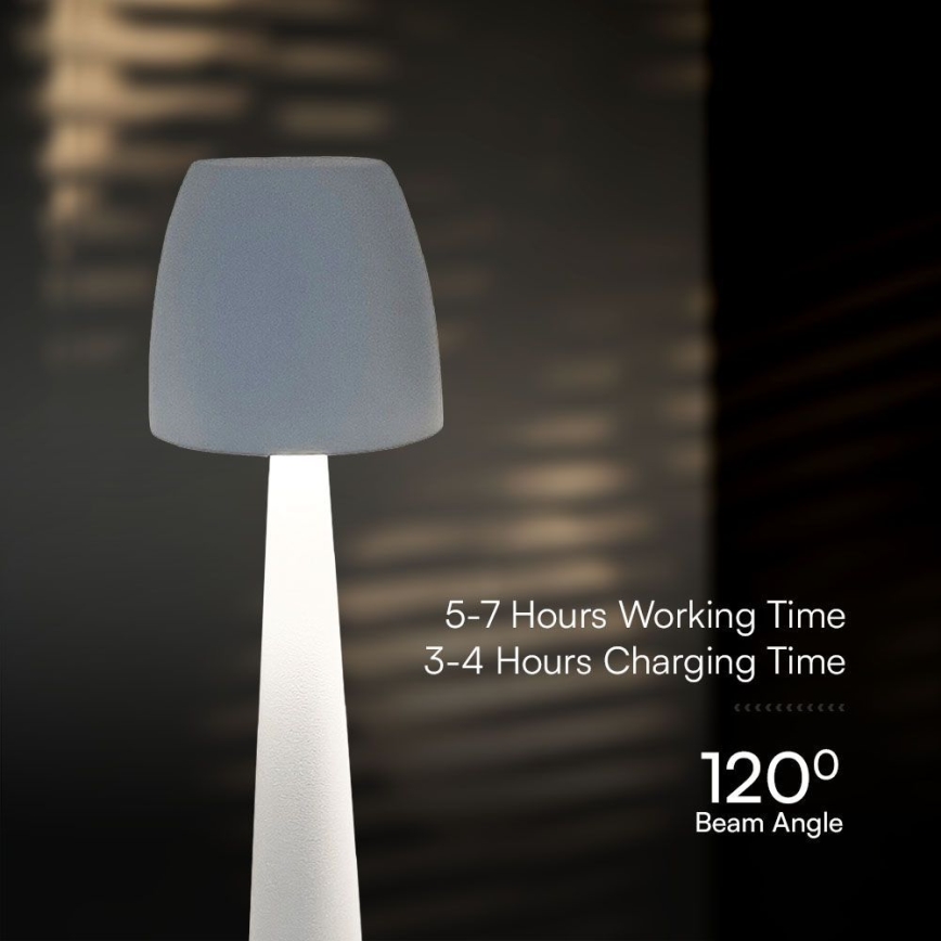LED Димируема акумулаторна настолна touch лампа LED/3W/5V 3000-6000K 1800 mAh бял