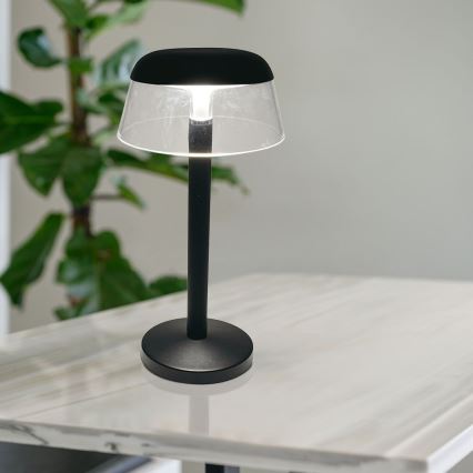 LED Димируема акумулаторна настолна touch лампа LED/3W/5V 3000-6000K 1800 mAh черен