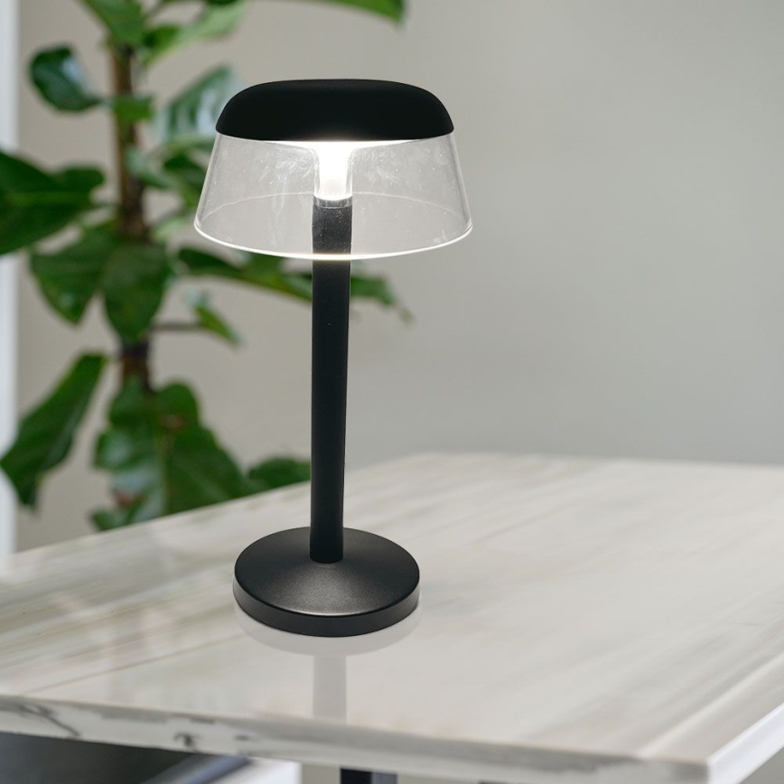 LED Димируема акумулаторна настолна touch лампа LED/3W/5V 3000-6000K 1800 mAh черен