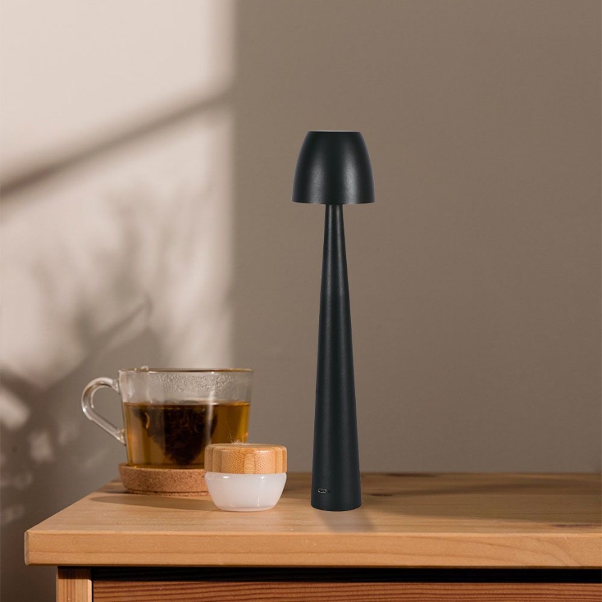 LED Димируема акумулаторна настолна touch лампа LED/3W/5V 3000-6000K 1800 mAh черен