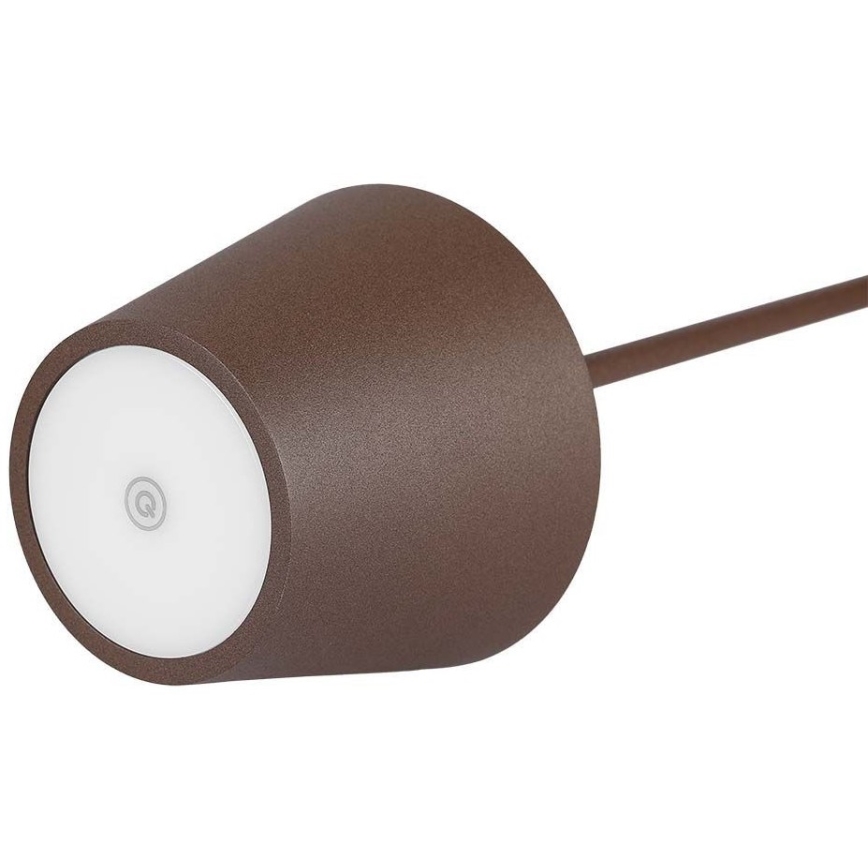 LED Димируема акумулаторна сензорна настолна лампа LED/2W/5V 4400 mAh 3000K IP54 кафяв