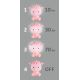 LED Димируема детска лампа LED/2,5W/230V розово агънце