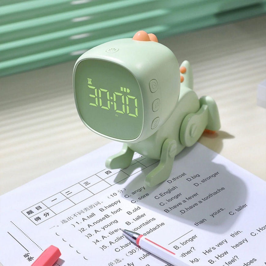 LED RGBW Димируем детски нощ малка лампа с будилник ROBOT LED/1W/5V 1200 mAh