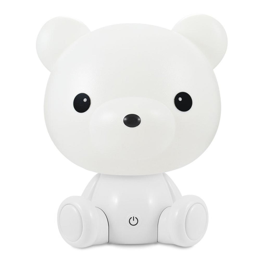 LED Димируема детска нощна лампа 2,5W/230V мече, бяла