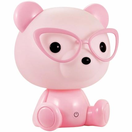 LED Димируема Детска нощна лампа LED/2,5W мечка розов