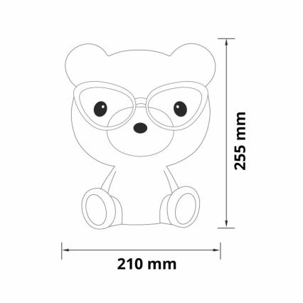 LED Димируема детска сензорна лампа BIBI LED/2,5W/3,7V 1200 mAh