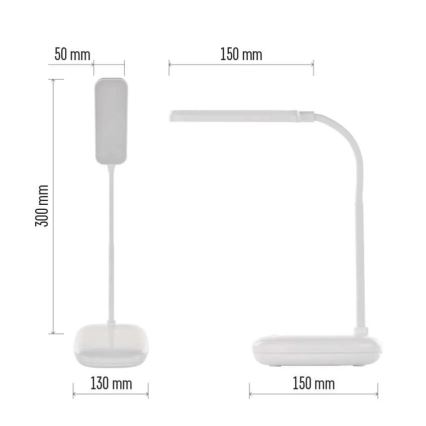 LED Димируема гъвкав настолна лампа LED/12W/230V 3000K/4000K/6500K бял