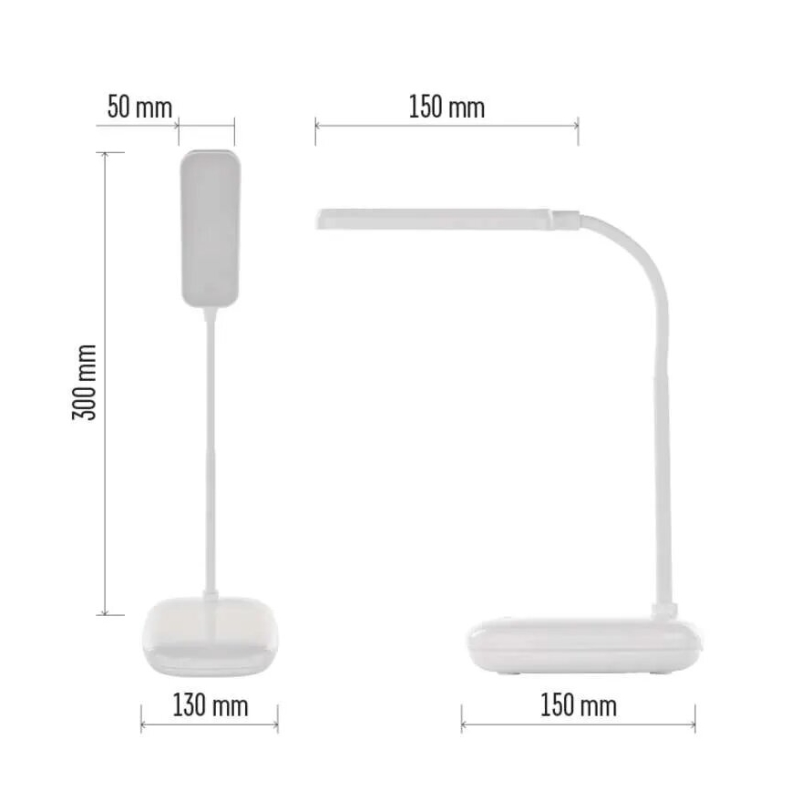 LED Димируема гъвкав настолна лампа LED/12W/230V 3000K/4000K/6500K бял
