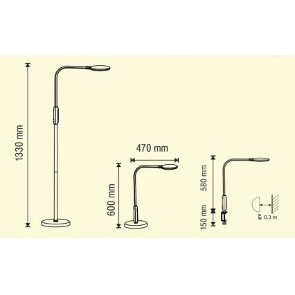 LED Димируема сензорна лампа 3в1 LED/12W/230V бял CRI 90 + дистанционно управление