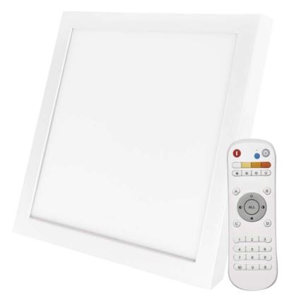 LED Димируема лампа LED/20W/230V квадратна + дистанционно 2700K-6000K