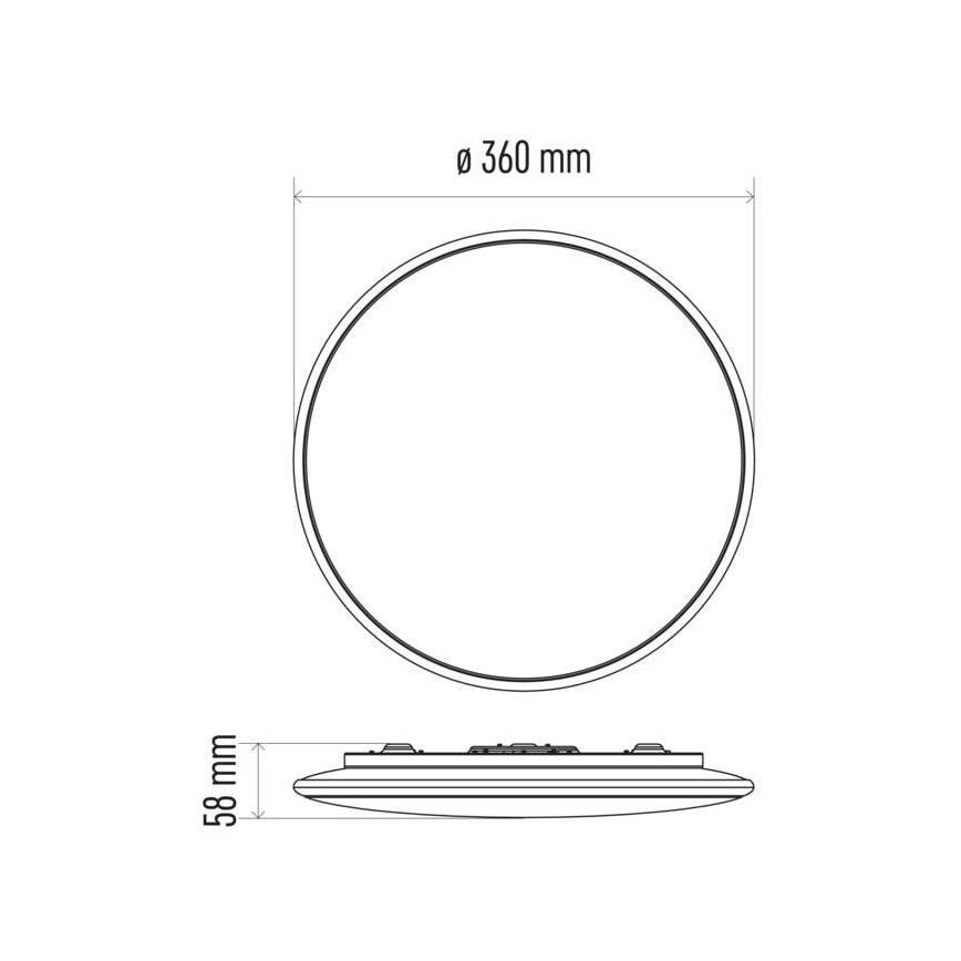 LED Димируема лампа LED/24W/230V кръгла + дистанционно 2700K-6000K