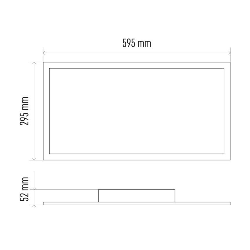 LED Димируема лампа LED/25W/230V правоъгълна + дистанционно 2700K-6000K