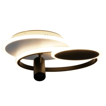 LED Димируем плафон LED/65W/230V 3000-6500K бял/черен + дистанционно управление
