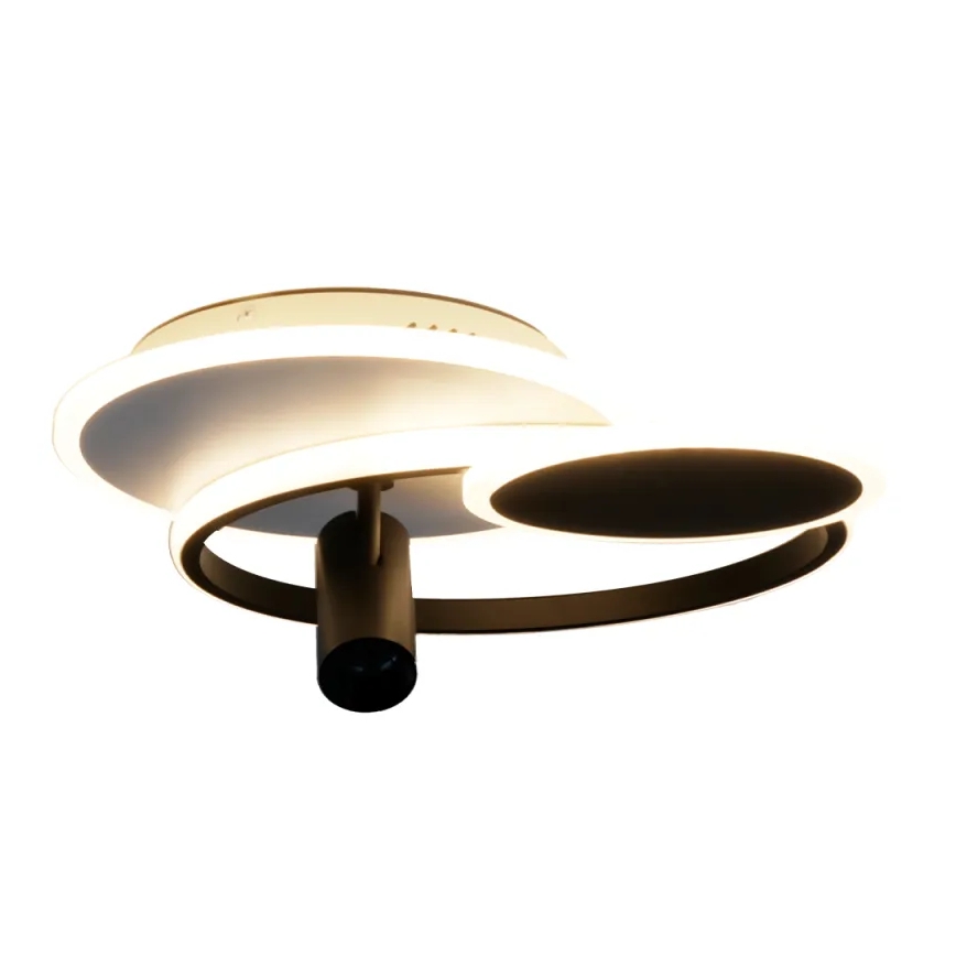 LED Димируем плафон LED/65W/230V 3000-6500K бял/черен + дистанционно управление